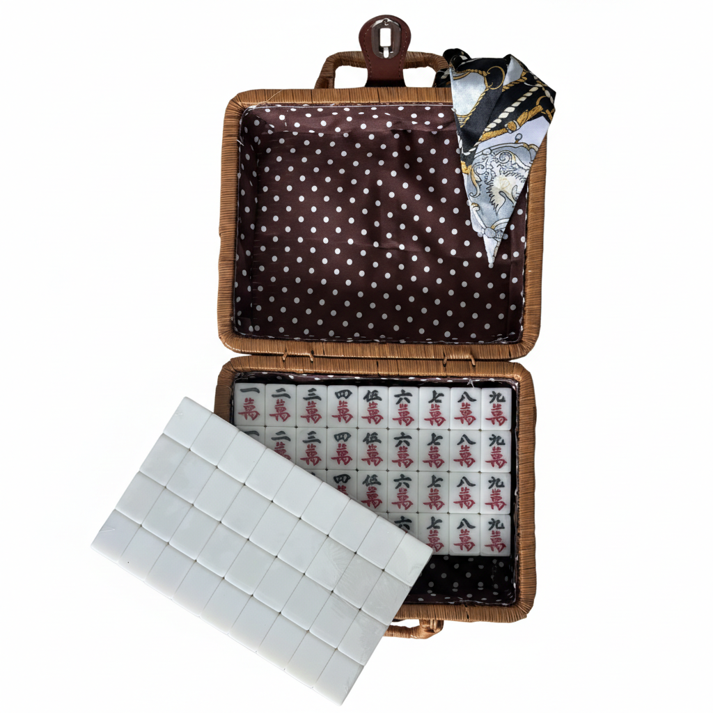 Ivory Tiles in Rattan Case (Size 30 - Non English)