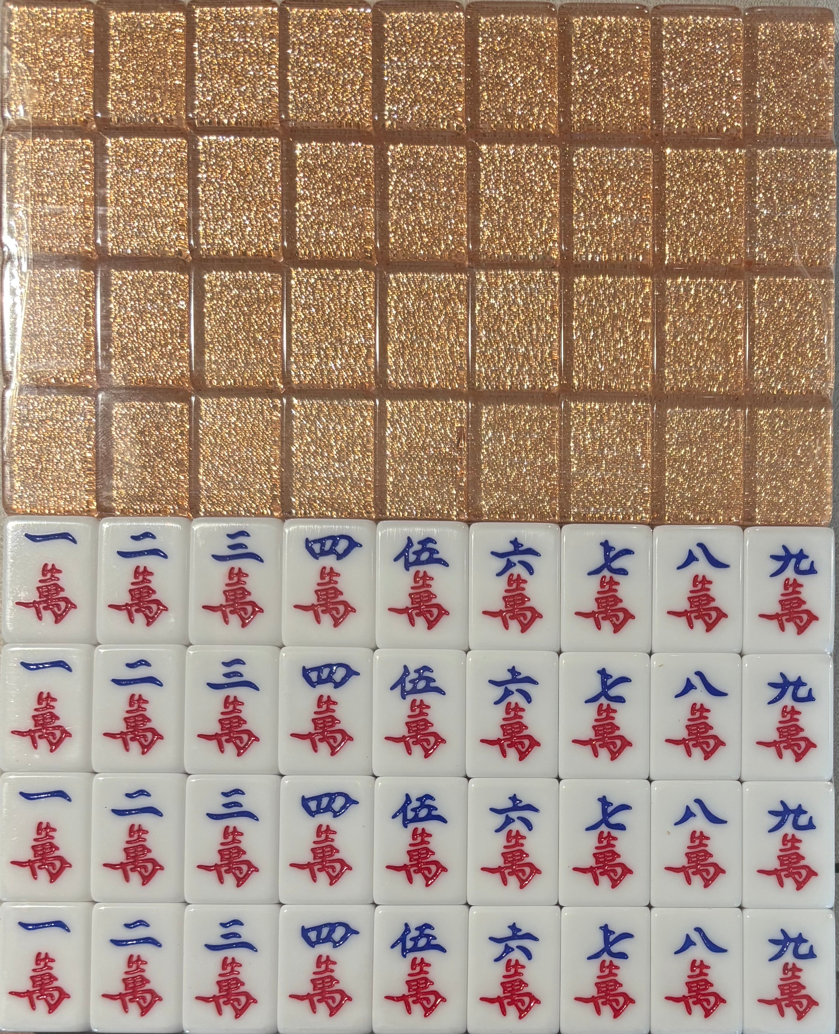 Rose Gold Mini Mahjong Set - Luxury Wooden Box