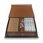 Rose Gold Mini Mahjong Set - Faux Leather Box