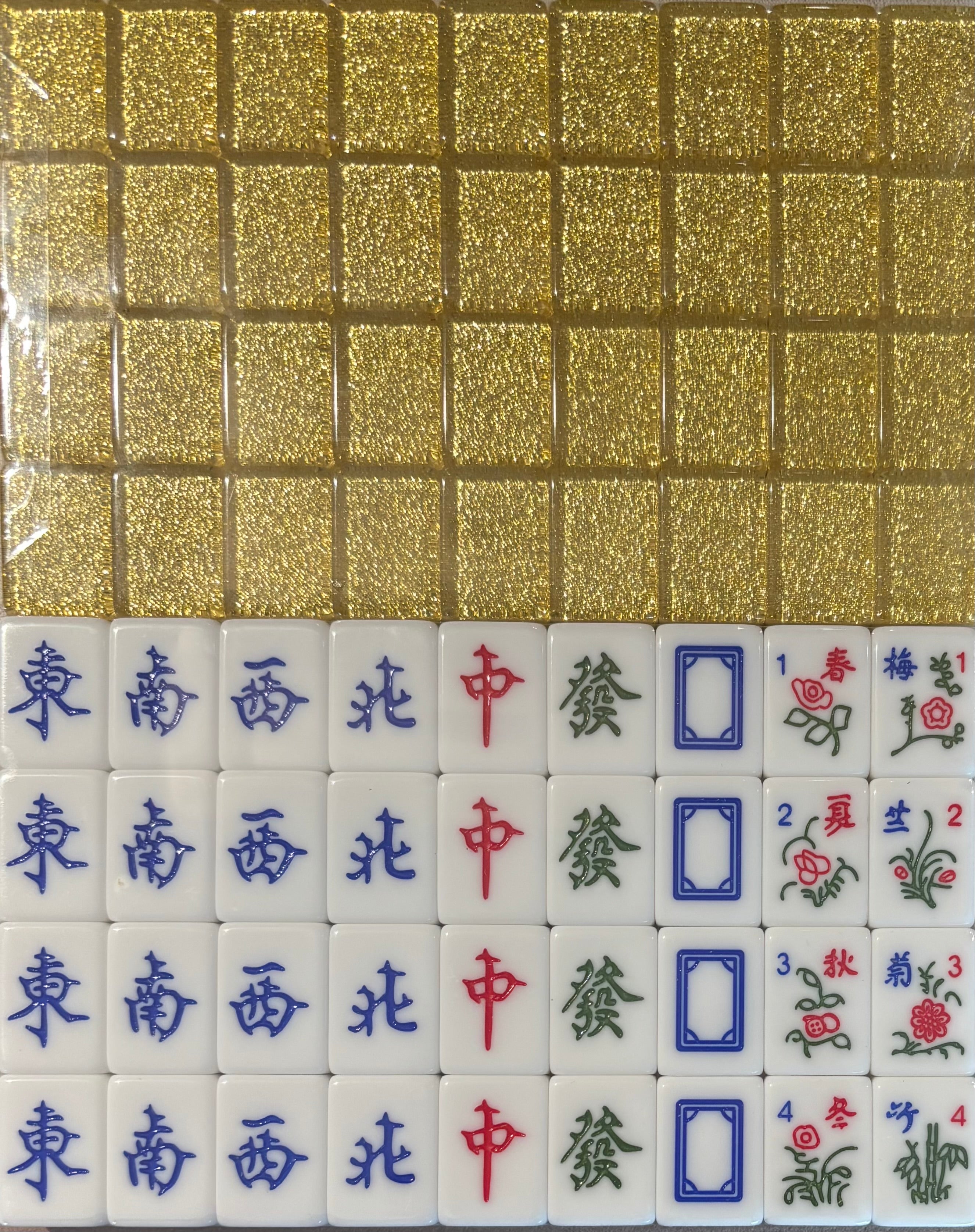 Gold Mini Mahjong Set - Luxury Wooden Box