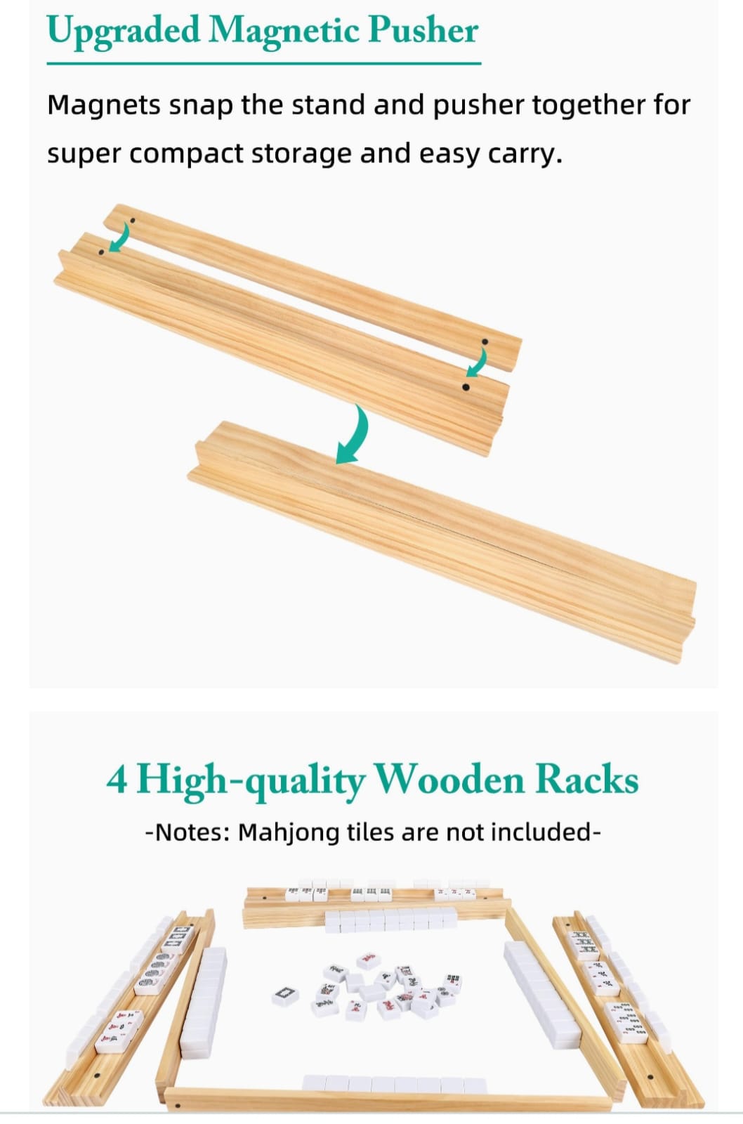 Wooden Racks With Magnetic Pusher