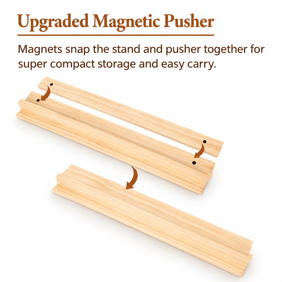 Wooden Racks With Magnetic Pusher (Size 32)